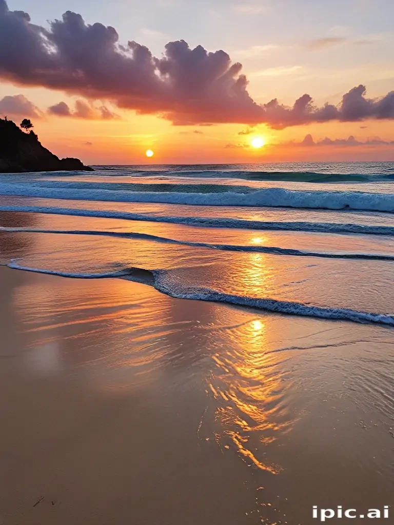 beach background sunset