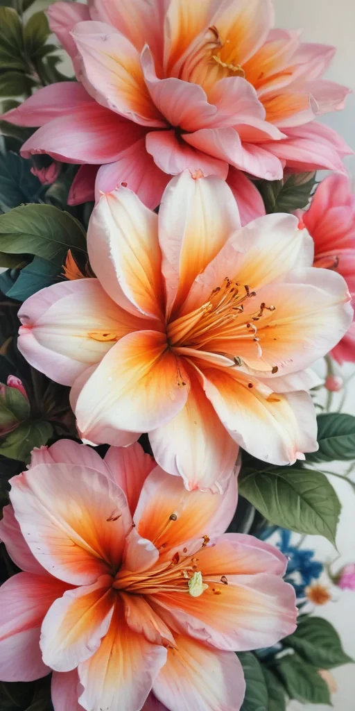 flower drawings color