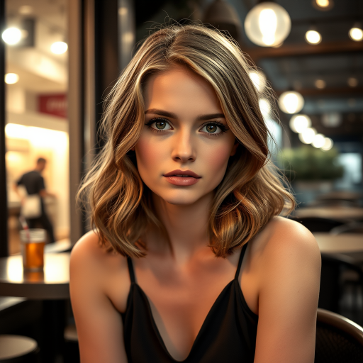 photo of young woman, [Ana de Armas:Emma Watson:0.5], highlight hair, sitting outside restaurant, wearing dress, rim lighting, studio lighting, looking at the camera, dslr, ultra quality, sharp focus, tack sharp, dof, film grain, Fujifilm XT3, crystal clear, 8K UHD, highly detailed glossy eyes, high detailed skin, skin pores
negative: disfigured, ugly, bad, immature, cartoon, anime, 3d, painting, b&w
