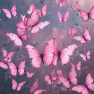 pink butterflies png