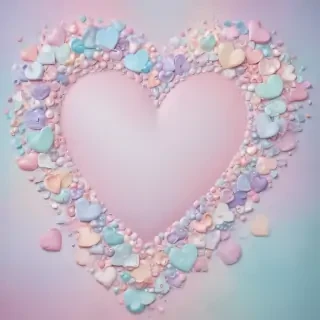 pastel heart background
