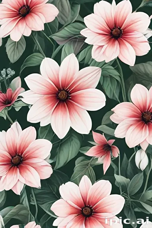 flower aesthetic drawings