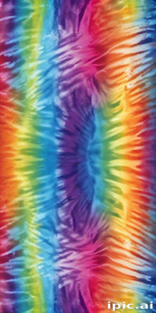 Vibrant Tie-Dye Pattern Featuring a Rainbow of Colors and Swirls