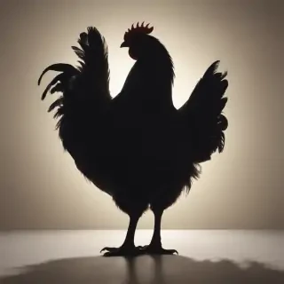 silhouette of a chicken