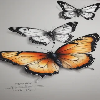 drawing butterflies