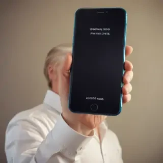 holding phone