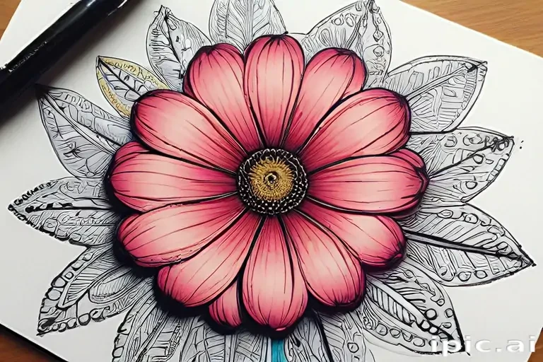 flower doodle art