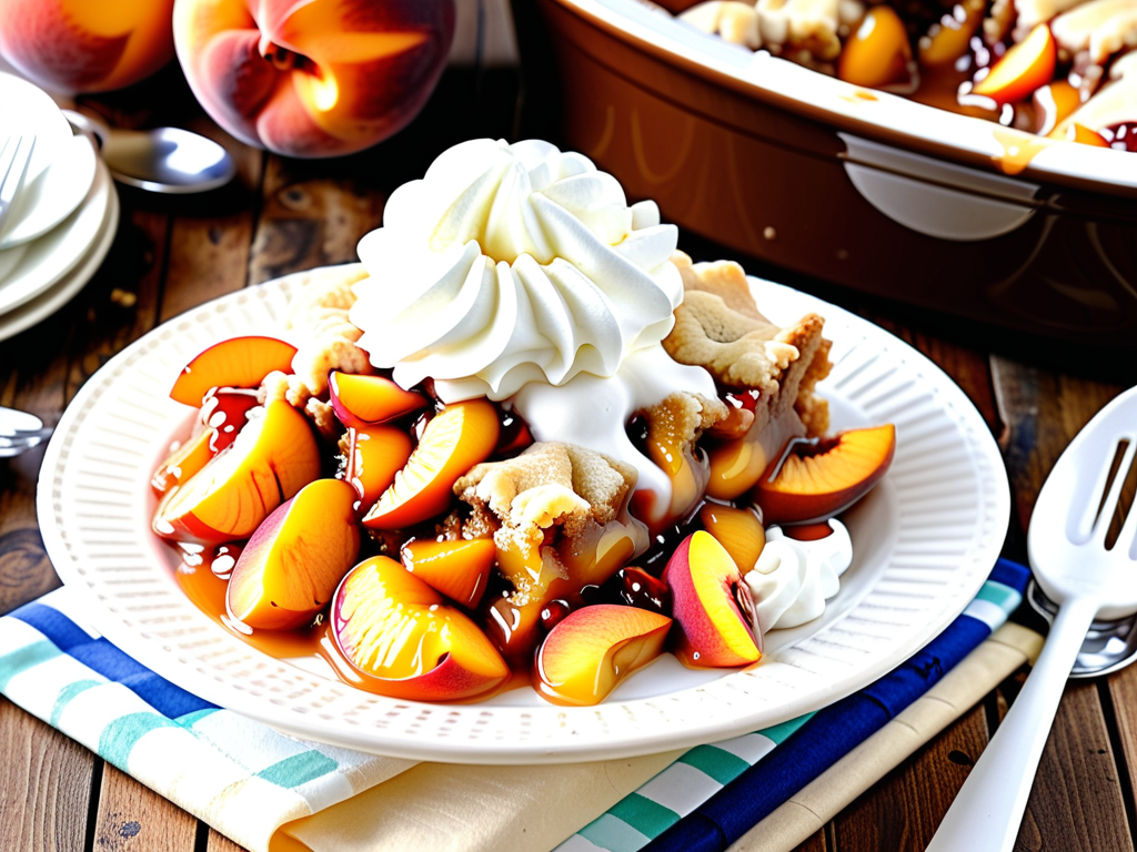 peach cobbler with cake mix crock pot