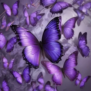 purple butterflies