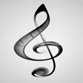 transparent music note