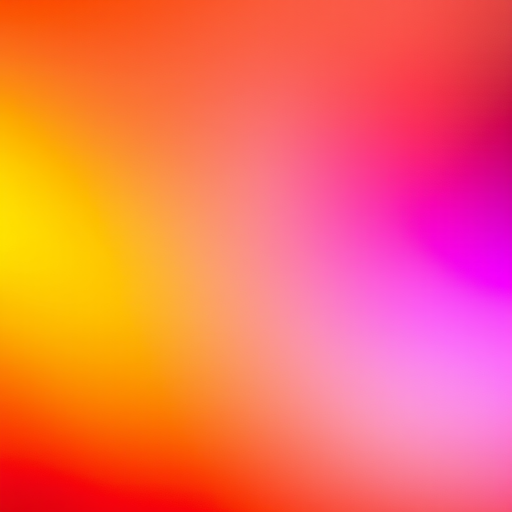 Create an abstract image with a gradient of warm colors transitioning from red to orange to yellow to purple, using a DSLR camera with a 50mm lens, aperture set at f/2.8, ISO 100, and a soft focus effect to enhance the color blending and texture.