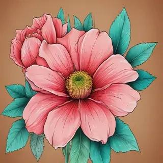 flowers to draw in color