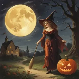 public domain vintage halloween art