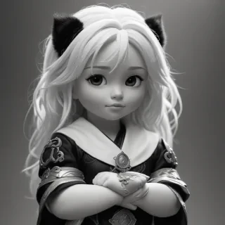 cute black and white