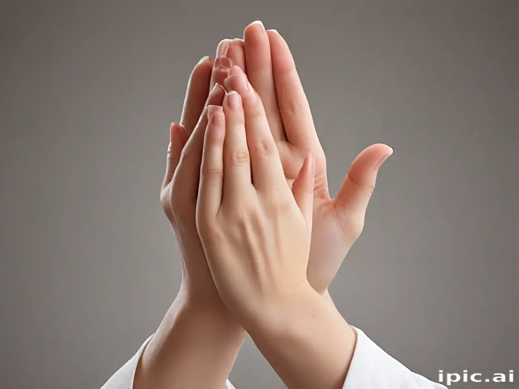 prayer hands transparent background