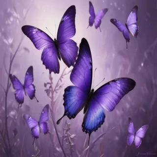 purple butterflies