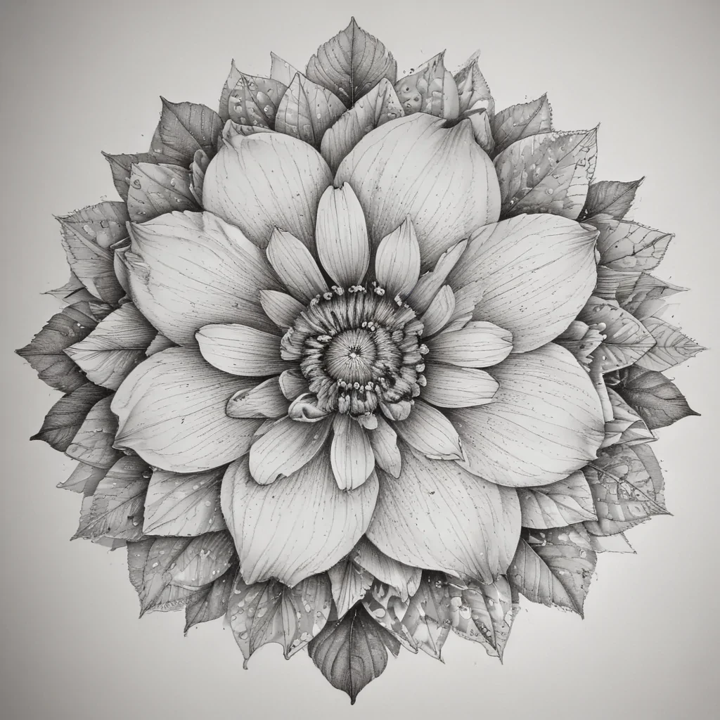flower drawing for coloring
