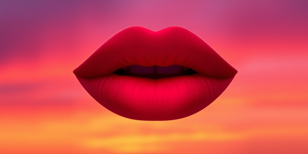 Gradient sunset lips blending warm orange, pink, and purple hues seamlessly, resembling a breathtaking sky at dusk, perfect for artistic expression