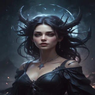 beautiful dark witch fantasy art