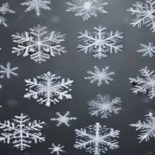 transparent snowflakes