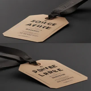 clothing tag mockup