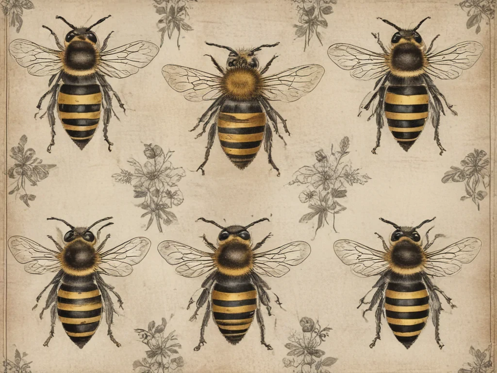 free vintage bee printables