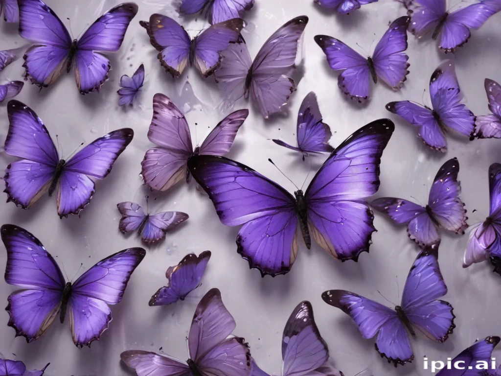 purple butterflies