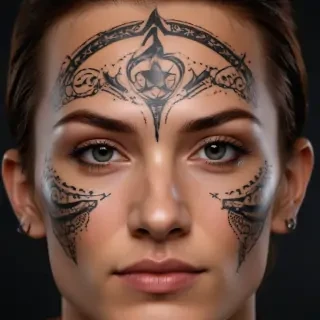 face tattoo png