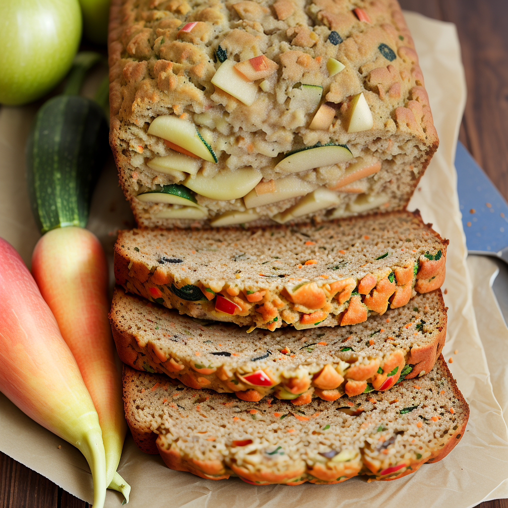 zucchini carrot and apple bread