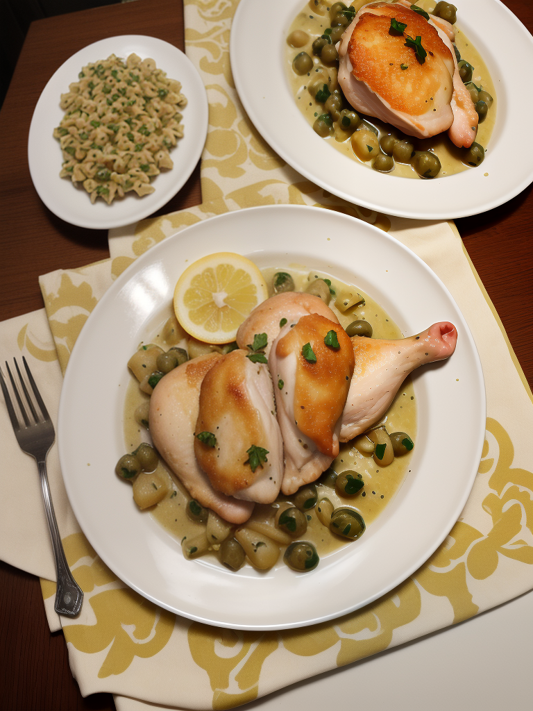 what is chicken piccata served with