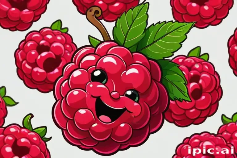 cartoon raspberry