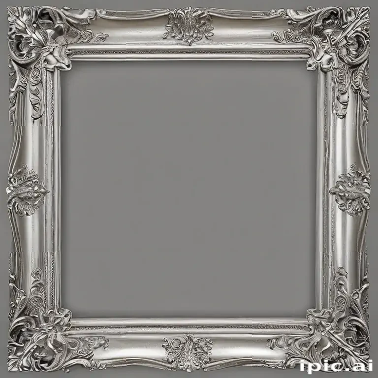silver frame png