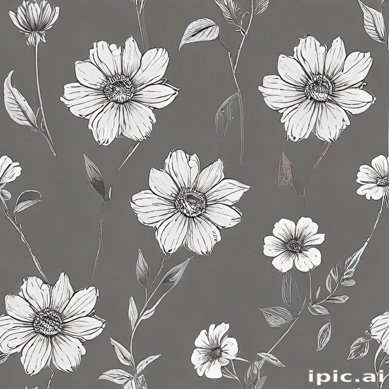 simple flower line art