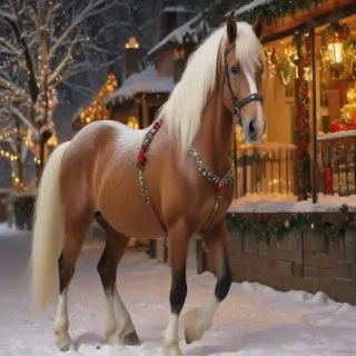 pictures of christmas horses