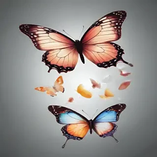butterflies transparent