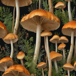 thin stemmed mushroom