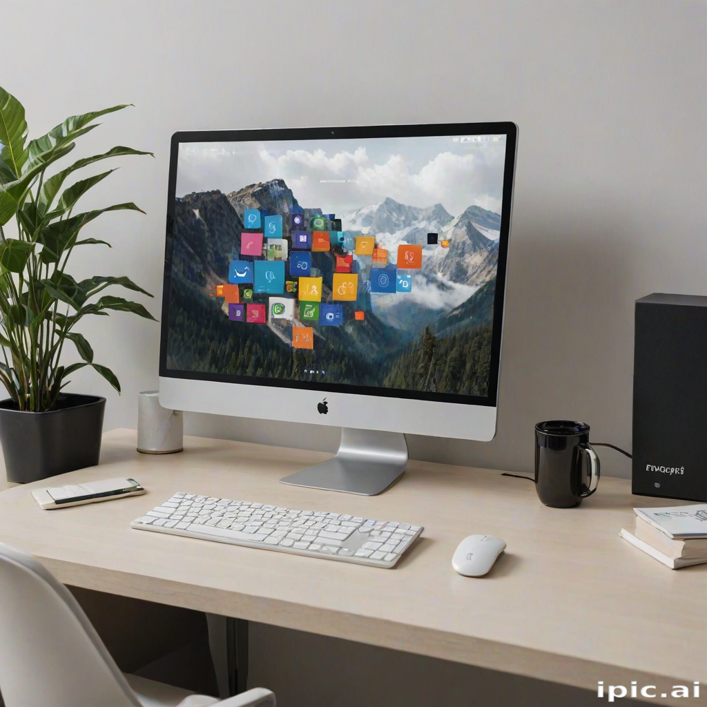 computer mockup