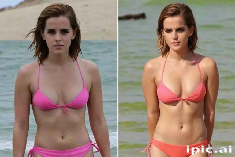 emma watson pink bikini