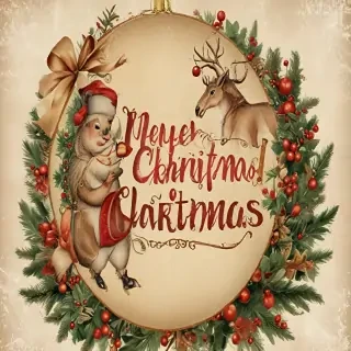 merry christmas images vintage