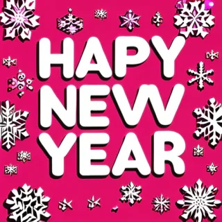 pink happy new year