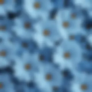 blue flower wallpaper aesthetic