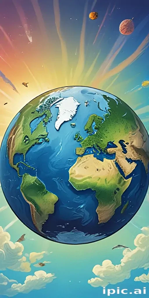 cartoon picture of the planet earth