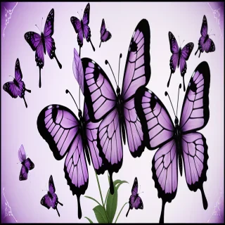 purple butterflies