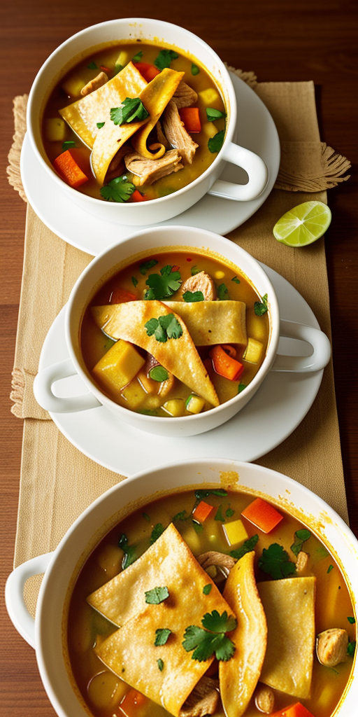 sopa de tortilla con pollo