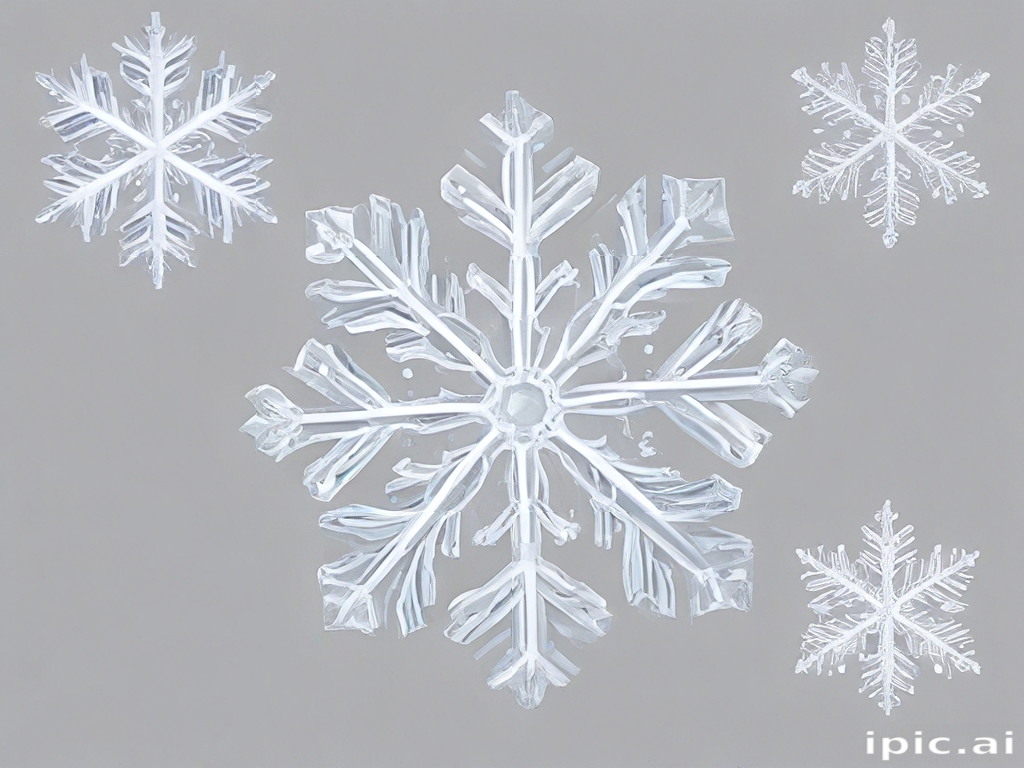 Intricate and Beautiful Snowflakes Against a Soft Gray Background ...