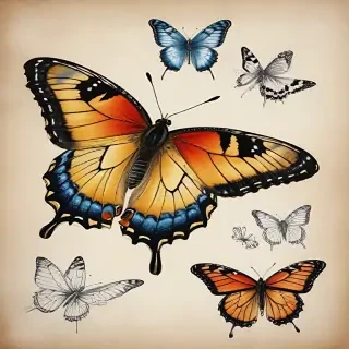 images of drawings of butterflies