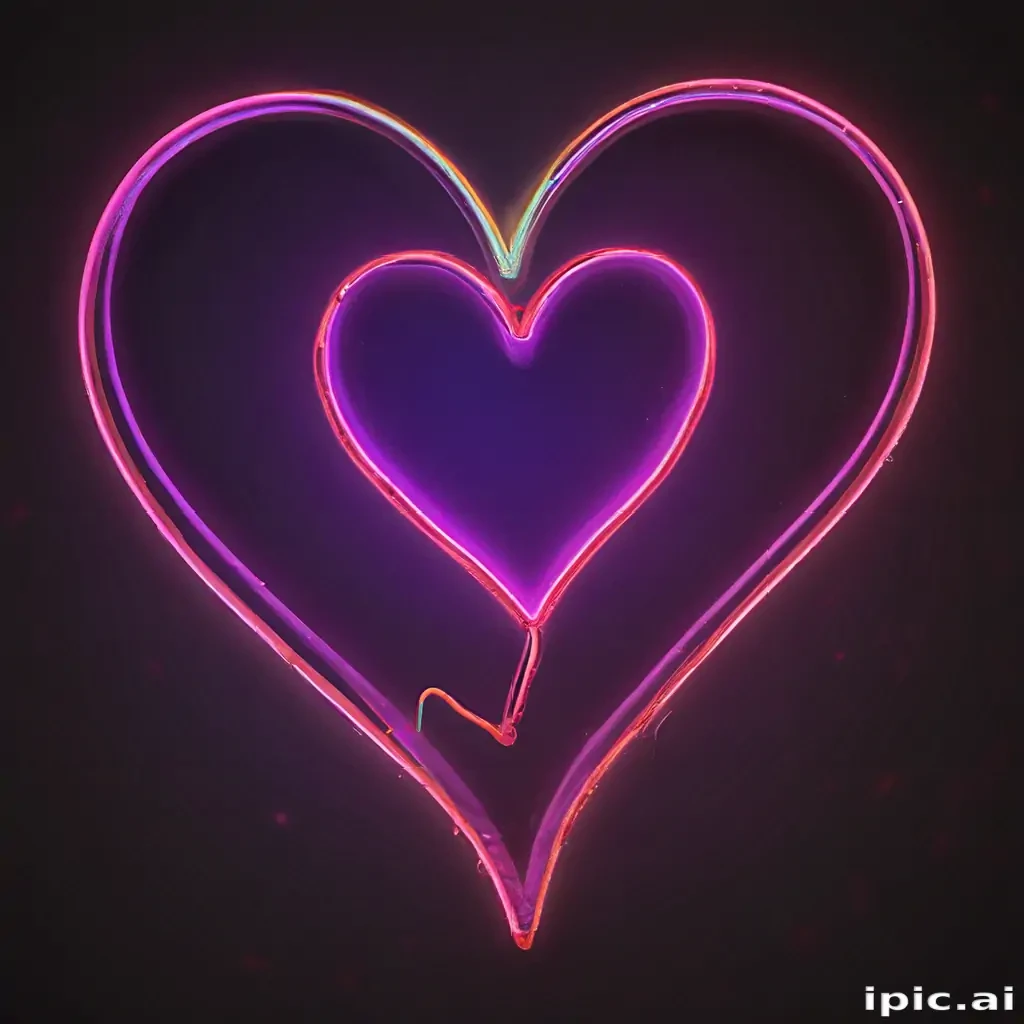 neon heart png