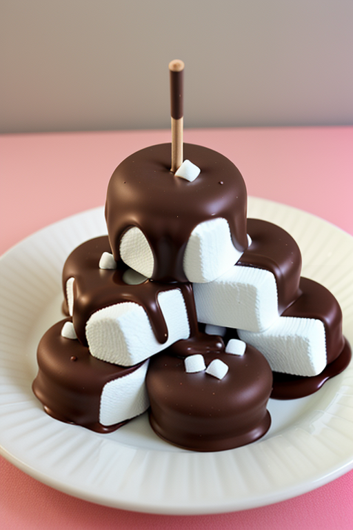 candy with chocolate and marshmallow