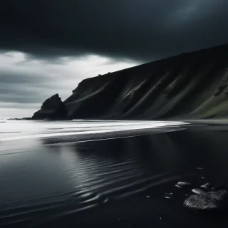 dark beach wallpaper