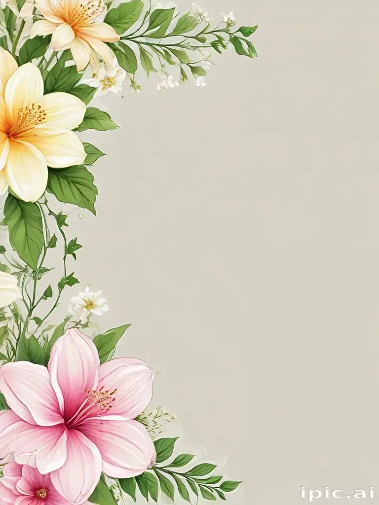transparent flower border